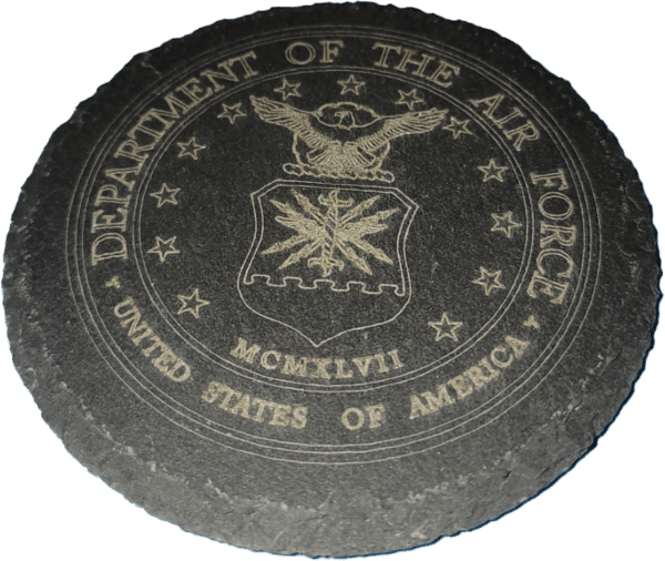 Round Slate Coaster, Military Seal - Image 5