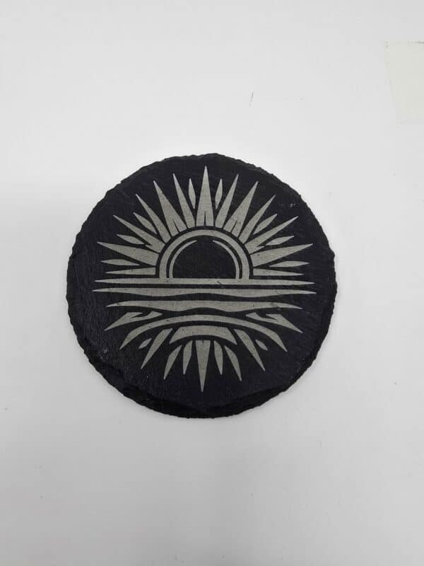 Laser Engraved Slate Coasters – Beach Sunset Collection - Image 2